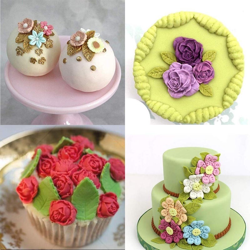 SUNKOOL Leaf Mold Silicone Leaves Fondant Molds,Tree Leaves Mold for Cake Decoration,Maple Leaves Candy Mold,Cupcake Topper,Polymer Clay,Crafting,Chocolate,Resin Mold - Image 2